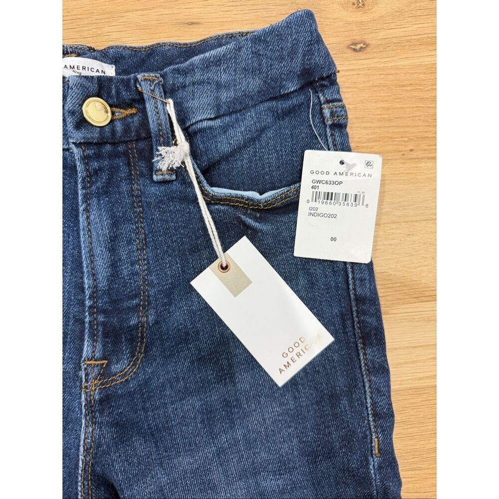 NEW Good American Good Waist Crop Jeans Size 24 - Picture 2 of 5